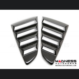 Ford Mustang Window Louvers by Anderson Composites - Carbon Fiber