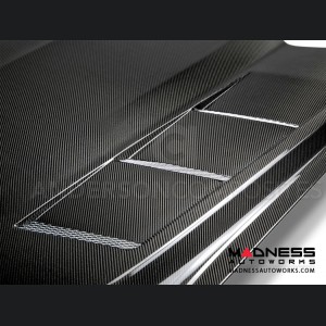 Ford Mustang Hood by Anderson Composites - "Heat Extractor" - Carbon Fiber 