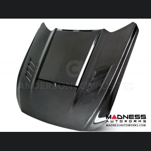 Ford Mustang Hood by Anderson Composites - "Ram Air" - Carbon Fiber