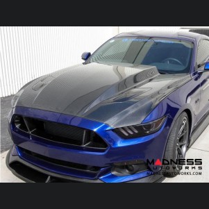 Ford Mustang Hood by Anderson Composites - Carbon Fiber - "Cowl"