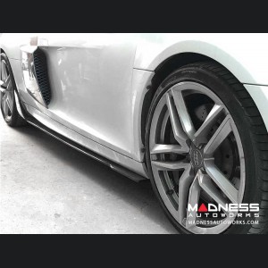 Audi R8 Car Side Skirt Extensions - Carbon Fiber - Set