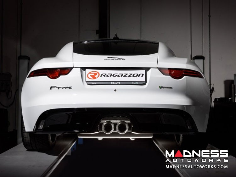 Jaguar F Type P300 Performance Exhaust by Ragazzon - Evo Line - Dual Tip w/ Valved Rear Section