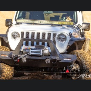 Jeep Gladiator Windshield Lightbar w/ Brackets - Carbide Black Powder Coat - 50"