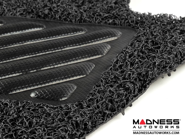 Alfa Romeo Tonale Floor Mats - All Weather - Rubber Woven Carpet - Front Set - Black 