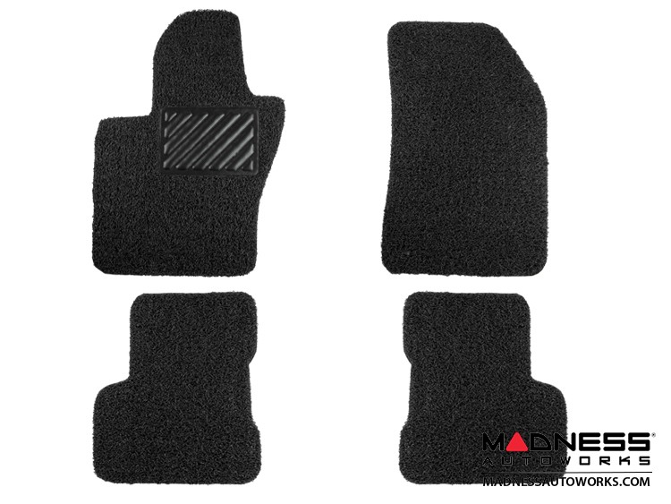Jeep Renegade All Weather Floor Mats - Front + Rear - Rubber Woven Carpet - Black 