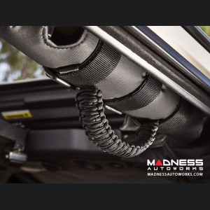 Jeep Wrangler JK Para cord Grab Handles - Black on Black - Pair