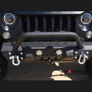 Jeep Wrangler JK Front Bumper w/ LED Lights - Mid Width - Steel - FS-11