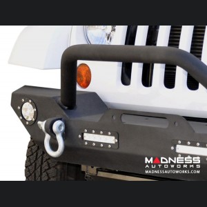 Jeep Wrangler JK Front Bumper w/ LED Lights - Mid Width - Steel - FS-7