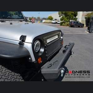 Jeep Wrangler JK Mesh LED Grille For LED Light Bar - 20" - Black 