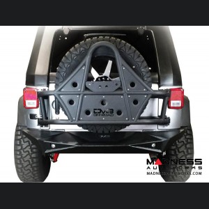 Jeep Wrangler JK Off- Road Body Mounted Tire Carrier - Black