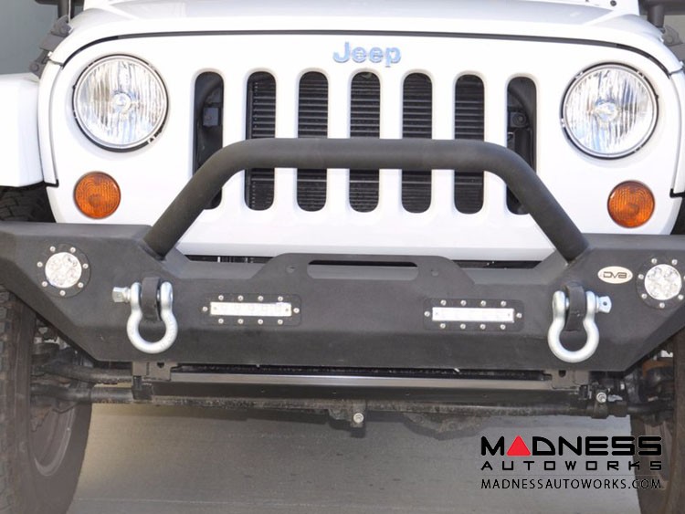 Jeep Wrangler JL Front Bumper w/ LED Lights - Mid Width - Steel - FS-7