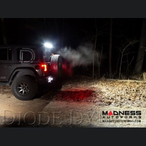 Jeep Wrangler JL Rear Hard Top Bracket Kit w/ LED Light Bar -  Amber Flood - 30"