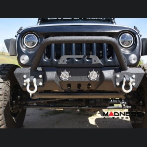 Jeep Wrangler JL Front Bumper w/ LED Lights - Mid Width - Steel - FS-11