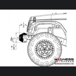 Jeep Wrangler JK Frame-Built Bumper Base w/Crawler Caps - #1401 