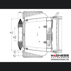 Jeep Wrangler JK Frame-Built Bumper Base w/Crawler Caps - #1401 