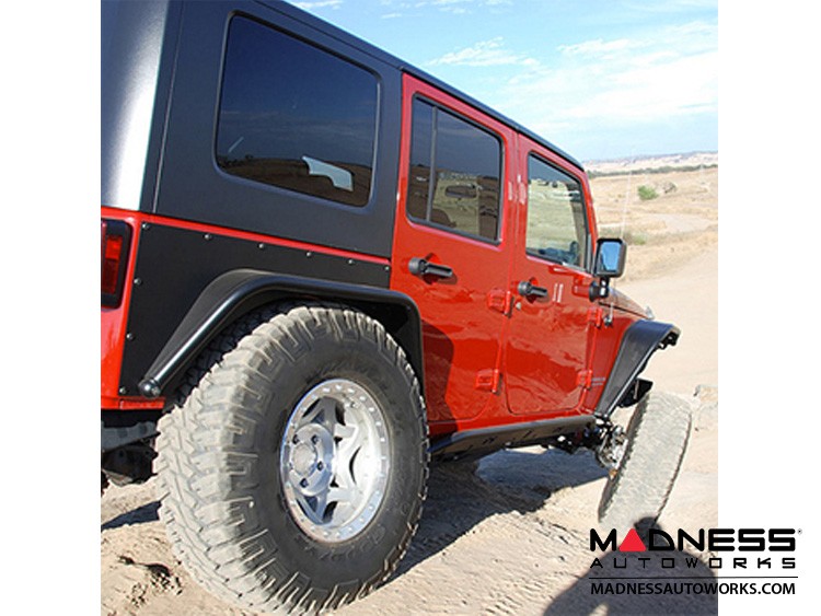 Jeep Wrangler JK Overline Hi-Clearance Dovetailed & Removable Rear Flare - Wide Edition - Pair 