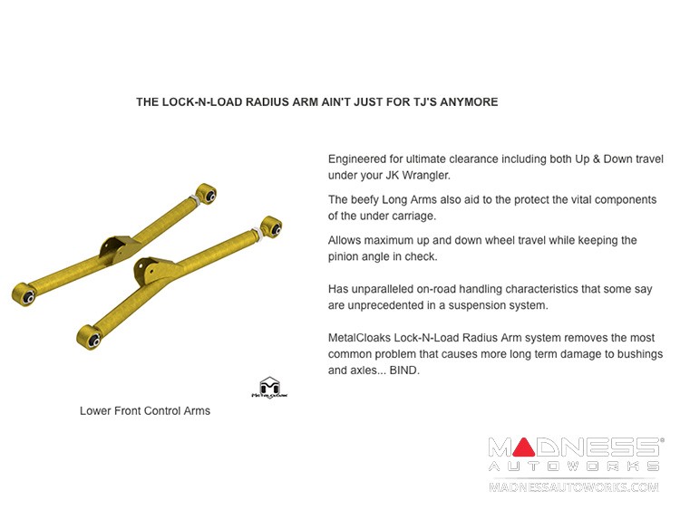 Jeep Wrangler JK Lock-N-Load Long Arm Compound Suspension - 4.5"/5/5" - 6Pak Edition 