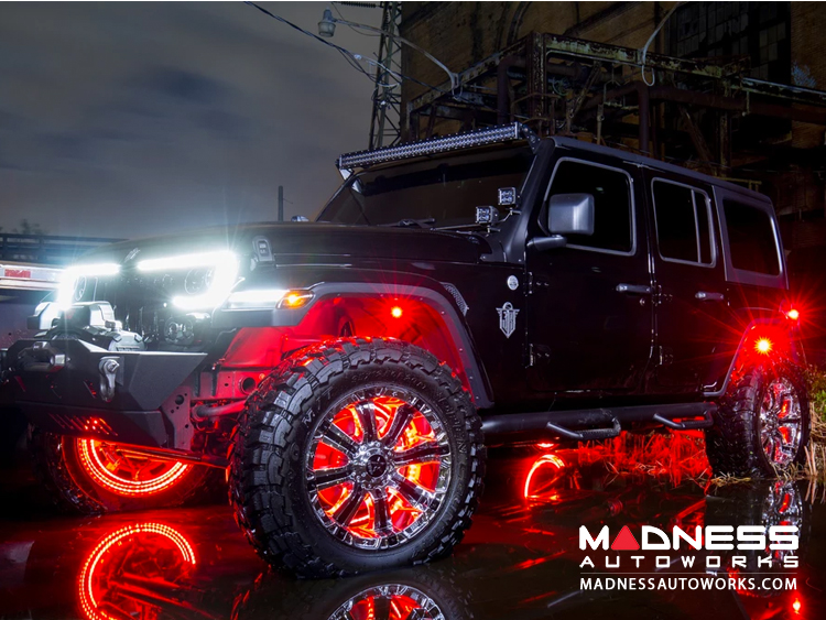Jeep Wrangler JL Vector Series - Full LED Grille - Firecracker Red
