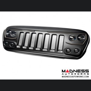 Jeep Wrangler JL Vector Series - Full LED Grille - Flat Black