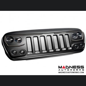 Jeep Wrangler JL Vector Series - Full LED Grille - Flat Black