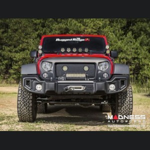 Jeep Wrangler JL Spartacus Front Bumper - Satin & Stamped Steel