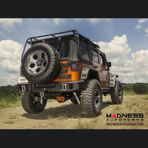 Jeep Wrangler JK Spartacus Tire Carrier Bumper Kit w/ Overrider  
