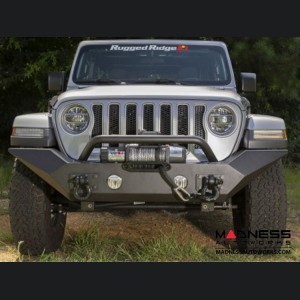 Jeep Wrangler JL Spartan Bumper High Clearance Ends w/Overrider - Front