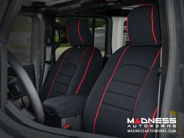 Jeep Wrangler Jl Seat Covers Front Seats Custom Neoprene Design - Jeep Jl Custom Seat Covers