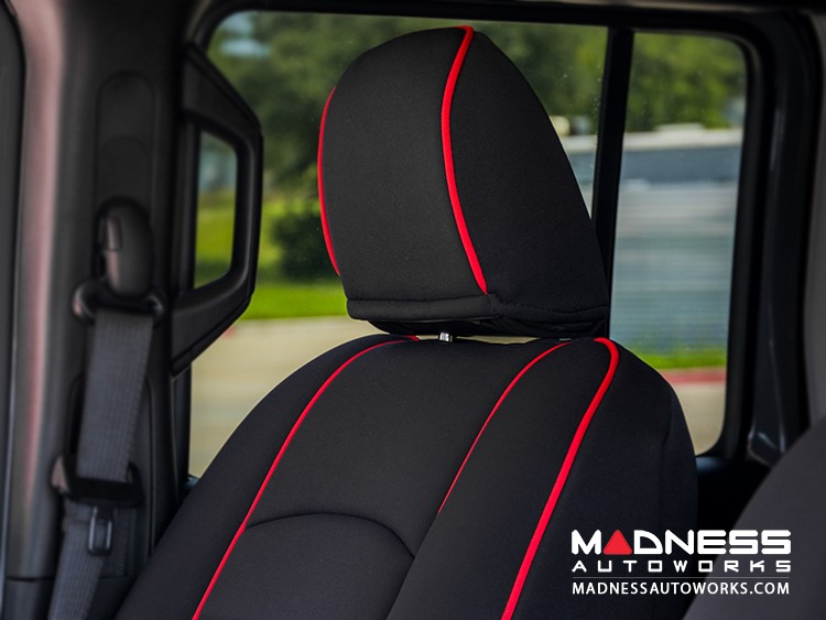 Jeep Wrangler JL Seat Covers - Front + Rear Seats - Custom Neoprene Design