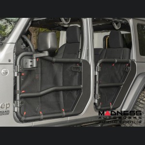 Jeep Wrangler JL Fortis Tube Door Covers - Front - Black