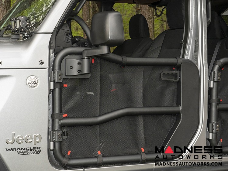 Jeep Wrangler JL Fortis Tube Door Covers - Front - Black