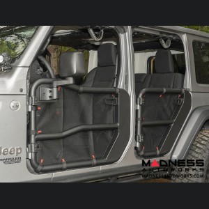 Jeep Wrangler JL Fortis Tube Door Covers - Rear - Black