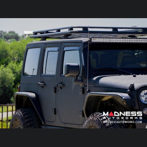 Jeep Wrangler JK Side Window Air Deflectors Front + Rear - Full Size (4pc set) 