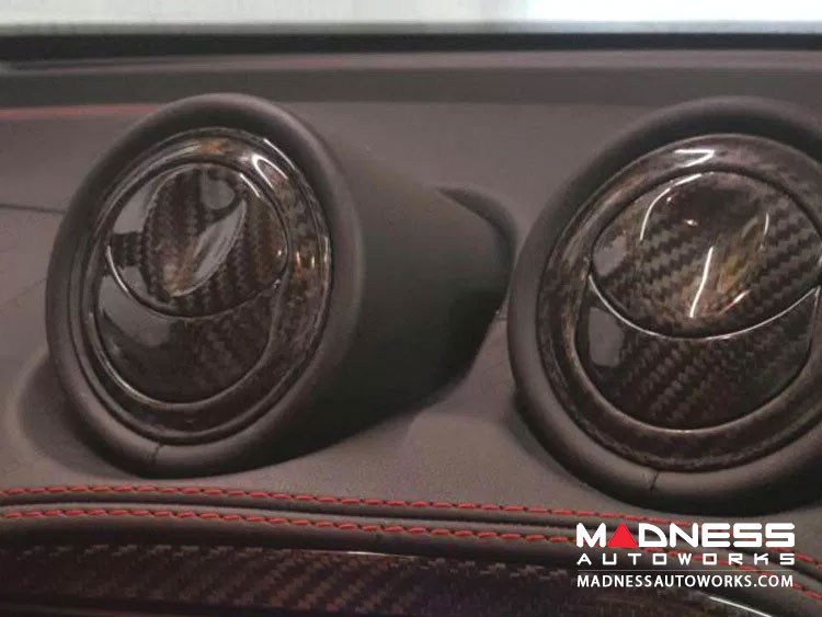Alfa Romeo 4C Interior Directional Air Vent Cover Trim Kit - Carbon Fiber
