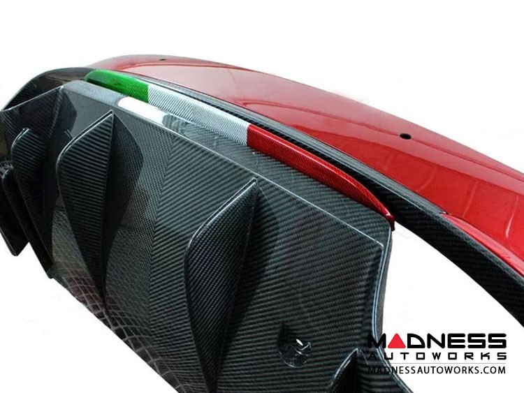 Alfa Romeo Giulia Rear Diffuser Lip - Carbon Fiber - Quadrifoglio Model - Italian Theme