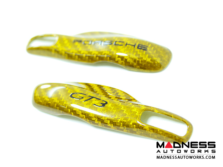 Porsche 911 GT3 Car Key Fob Cover - Carbon Fiber - Yellow - MADNESS ...