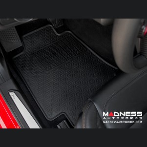 Alfa Romeo Giulia Floor Mat Set - All Weather Rubber Front/ Rear 4 Piece Set - Deluxe - Q4/ AWD Model