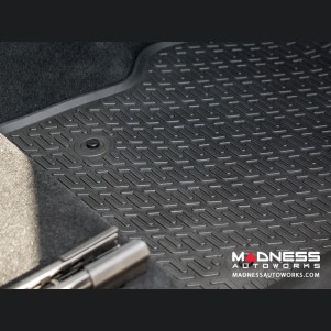 Alfa Romeo Giulia Floor Mat Set - All Weather Rubber Front/ Rear 4 Piece Set - Deluxe - Q4/ AWD Model