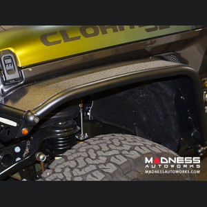 Jeep Wrangler JL Overland Tube Fenders by Metalcloak - Front - Raw Metal
