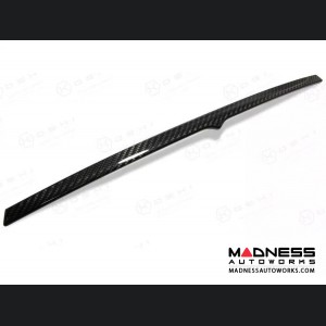 Maserati Ghibli Exterior Trim - Carbon Fiber - Rear Trunk Deck Lid Trim w/ Chrome Accent 