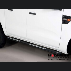 Ford Ranger Design Side Protection Side Steps - Black Powdercoat