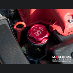 Dodge Dart Oil Cap - 1.4L Engine - Competizione - Red Anodized Billet - w/ Scorpion Logo