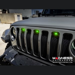 Jeep Gladiator Pre-Runner Style LED Grill Light Kit - Green