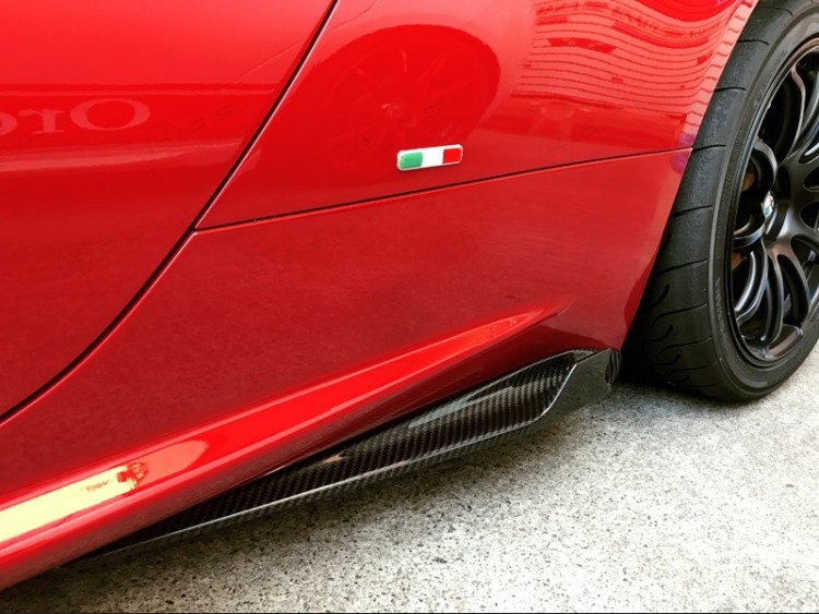 Cup retrasadas enfoques Carbon para Alfa Romeo 4c side skirts faldones ABS