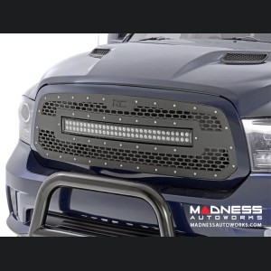Dodge Ram 1500 Mesh Grill w/ 30in Dual Row Black Series LED by Rough Country (2013 - 2018)