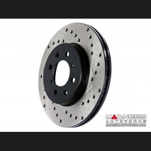 Jeep Compass Performance Brake Rotor - Drilled and Vented - Front Right