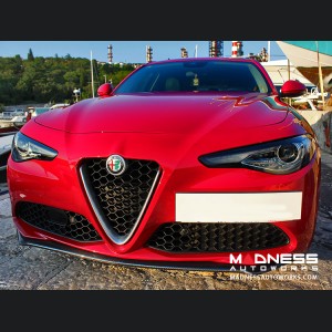 Alfa Romeo Giulia Front Spoiler - Carbon Fiber - Italia Style - Stile Italia - Base Model - V1 - One Piece Design 