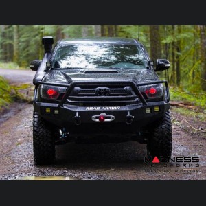 Toyota Tacoma Stealth Front Winch Bumper Lonestar Guard - Texture Black WARN M8000 Or 9.5xp