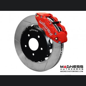 Jeep Wrangler JK Brake Conversion Kit - 12.88" Rotors - Wilwood Superlite 4R 4 Piston Front Brake Upgrade Kit (Red Powder Coated Calipers / GT Slotted Rotors)