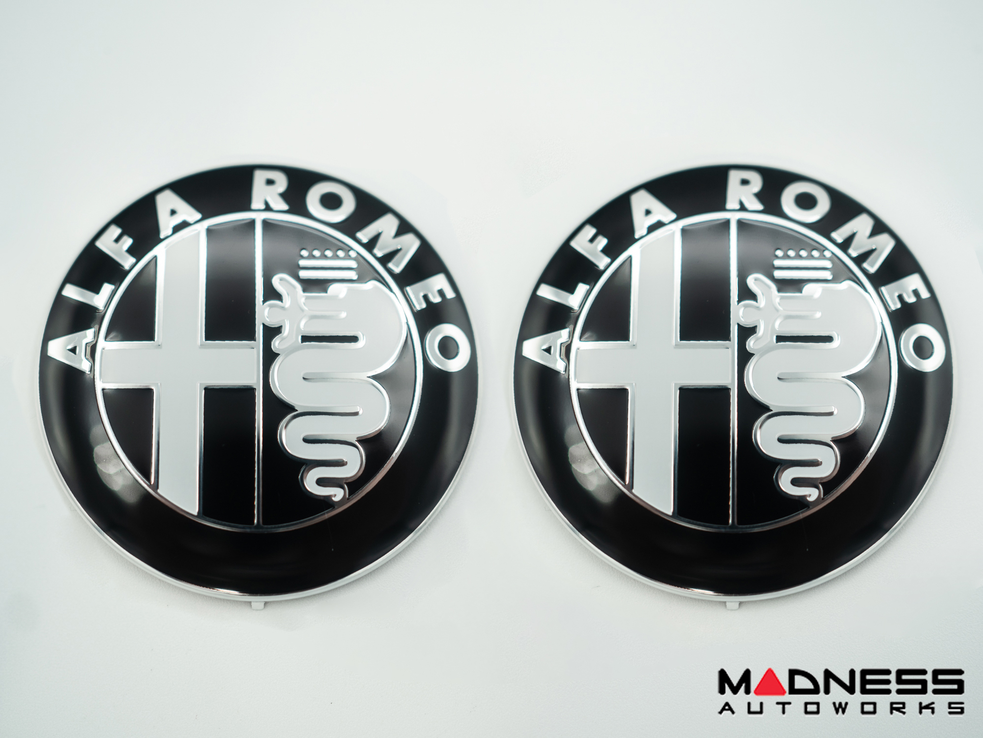 thumbnail image 2 of Chrome Front Grille Frieze With Logo For Alfa Romeo 159 — Mustache Style With Coat Of Arms 2 of 12